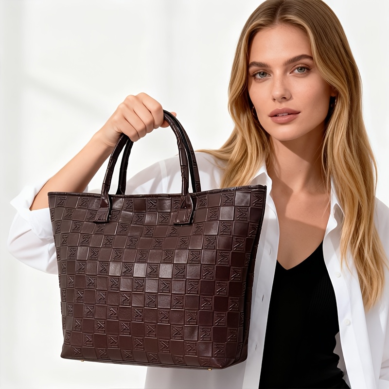 Luxury Bags Collection - Легкая роскошная женская сумка-тоут глубокого коричневого