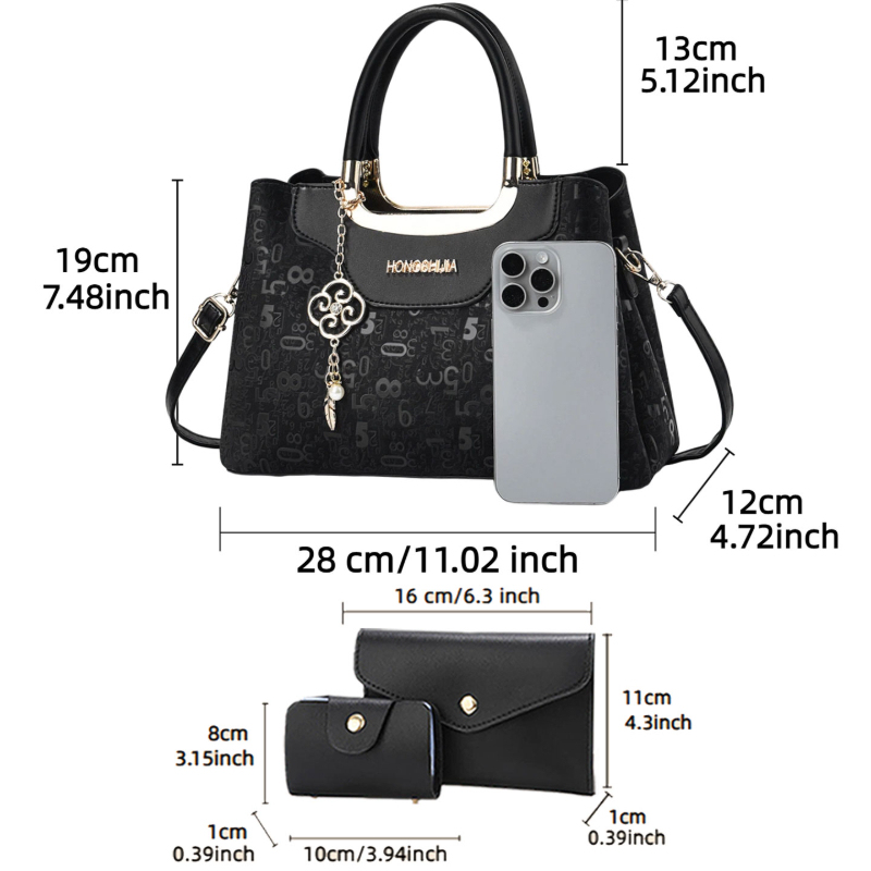 Набор из 3-х модных женских су – обзор и цена Luxury Zipper Bags
