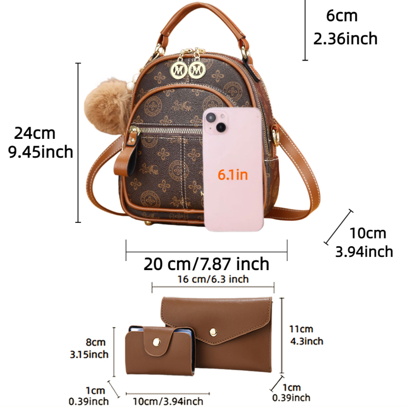 Набор из 3-х женских сумок, ле – обзор и цена Luxury Zipper Bags
